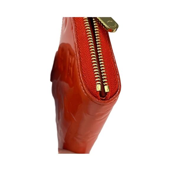 Louis Vuitton Vernis Compact Zippy Wallet Orange Patent Leather TH2029 France - Picture 7 of 13